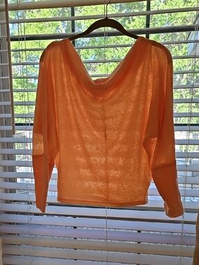 We The Free Peachy-Melon Colored Drape-Neck Top